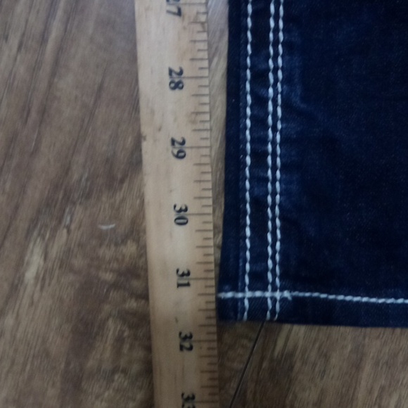 Rock Revival Women's 26 Bootcut Heather Embellished Shimmer Flap Pockets NWT - Picture 12 of 12